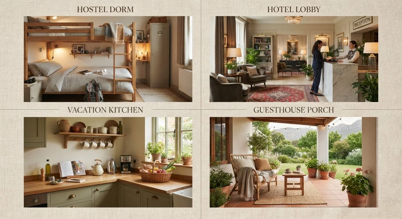 Hostels, Hotels, Vacation Rentals, and Guesthouses: Weighing Your Accommodation Options